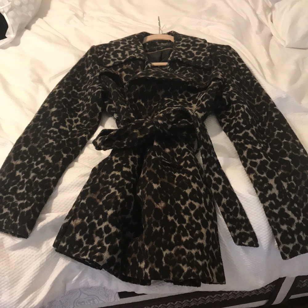 Via Spiga leopard coat size 10